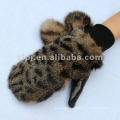 2012 Newest Leopard Faux Fur Leather Mitten